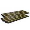 VEVOR Rubber Curb Ramp for Driveway 2 Pack, 15T Heavy Duty Sidewalk Curb Ramp