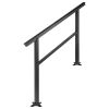 VEVOR Handrail Outdoor Stairs 47.6 X 35.2 Inch Outdoor Handrail Outdoor Stair Railing Adjustable from 0 to 30 Degrees Handrail for Stairs Outdoor Alum