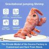 Pet Gravity Shrimp Plush Toy USB Charging Simulate Lobster Electric Jumping Cat Toys, Simulation Lobster Dog Toy