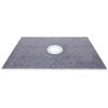 VEVOR Shower Curb Kit, 38"x60" Watertight Shower Curb Overlay with 4" ABS Central Bonding Flange, 4" Stainless Steel Grate