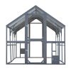 Outdoor Chicken Coop Enclosures 110" Large Kitten Playpen ,Upgrade Waterproof Cover-GREY