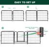 16 Panels Dog Playpen for outdoor,yard,camping,24"Height dog fence with 2 doors.