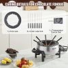 VEVOR Electric Fondue Pot Set for Cheese & Chocolate, 3 Quart Chocolate Melting Warmer