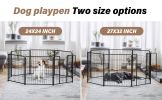 Dog Playpen Indoor Outdoor, 32" Height 8 Panels Fence with Anti-Rust Coating, Metal Heavy Portable Foldable Dog Pen for Large