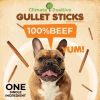 Gullet Sticks 24 Count 100% Natural Beef Esophagus Dog Chews 6' Premium Dog Treats for Training Puppies & Adults Zero Filler or Preservatives