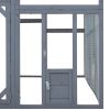 Outdoor Chicken Coop Enclosures 110" Large Kitten Playpen ,Upgrade Waterproof Cover-GREY