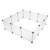 Pet Playpen, Portable Large Plastic Yard Fence Small Animals, Puppy Kennel Crate Fence Tent RT