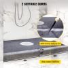 VEVOR Shower Curb Kit, 38"x60" Watertight Shower Curb Overlay with 4" ABS Central Bonding Flange, 4" Stainless Steel Grate