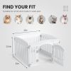 Dog Playpen Adjustable Folding Portable Pet Fence for Small to Medium Dogs Indoor Outdoor Use,4-Panel,White