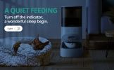 Automatic Cat Feeder, Timed Cat Feeder with APP Control, Dog Food Dispenser with Stainless Steel & Lock Lid, Up to 20 Portions 10 Meals Per Day