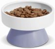 Cat Ceramic Raised Food Bowls, Elevated Pet Dish Feeder, Protect Pet's Spine, for Dog Kitty Puppy Pets Bowl, Tower Shaped Ceramic Pet Cats Food Bowl