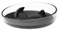 Pet Life 'Cirlicue' Shark Fin Shaped Modern Slow Feeding Pet Bowl