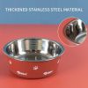 Dog Bowl Cat Bowl For Food And Water, Stainless Steel Pet Feeding Bowl, Durable Non-Skid Insulated Heavy Duty With Rubber Bottom For Medium Large Dogs