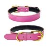 Genuine Leather Dog Collar; Wide Dog Collar; Soft Padded Breathable Adjustable Tactical Waterproof Pet Collar