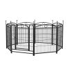 Dog Playpen Indoor 32 inch 8 Panels Metal Dog Pen Pet Dog Fence Outdoor Exercise Pen with Doors